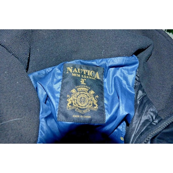 Vintage 1983 MCML Nautica Winter Jacket Waterproof / Wind Resistant Puffy Coat L - Picture 7 of 8